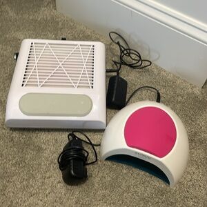 Nail dust fan and UV dryer